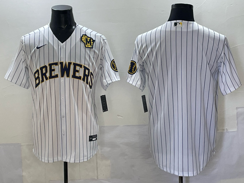 Men Milwaukee Brewers Blank white 2025 Nike MLB Jersey style 023